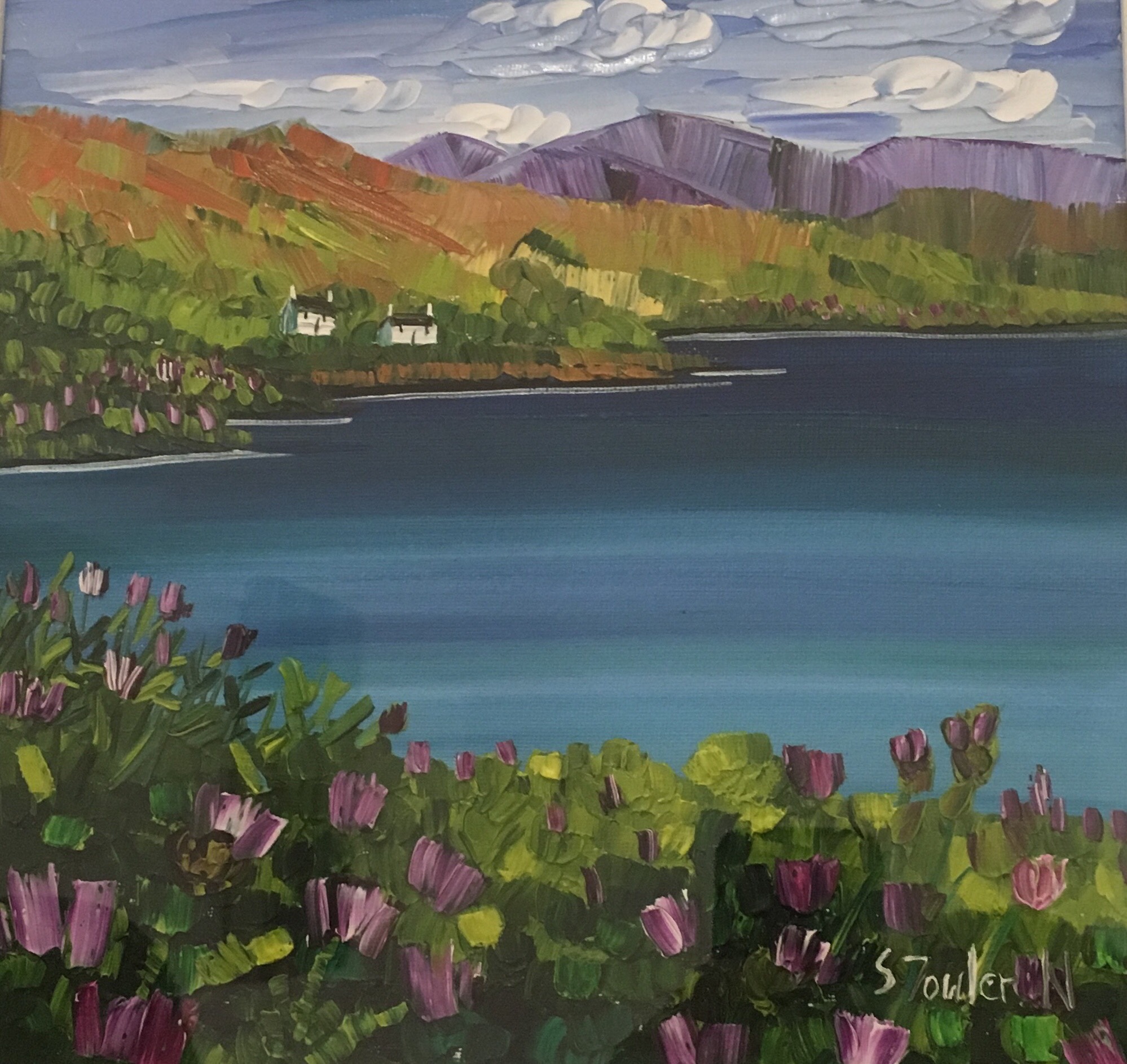 'Wild Thistles Loch Lomond' by artist Sheila Fowler