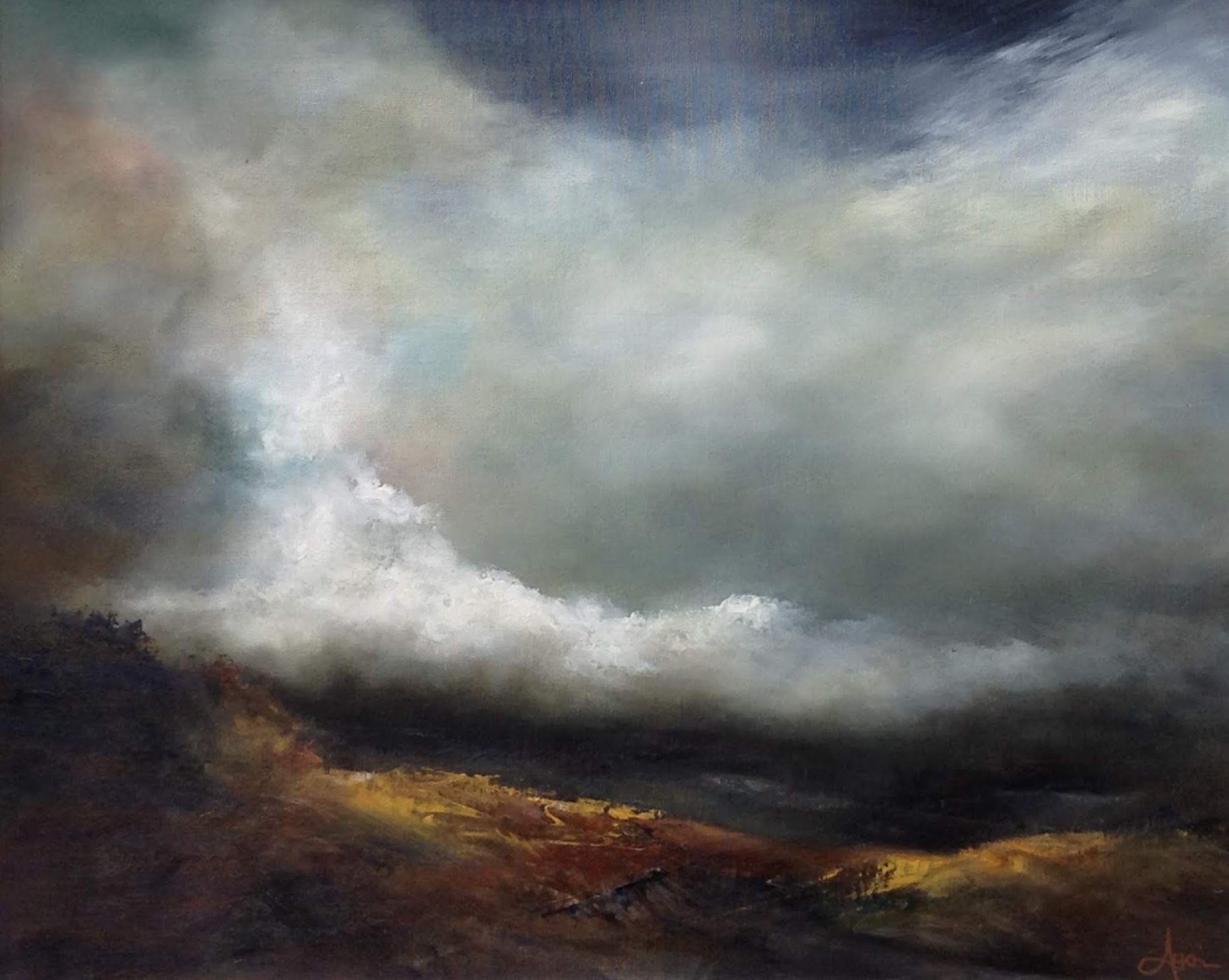 'Bubbling Clouds, Ayrshire' by artist Alison Lyon