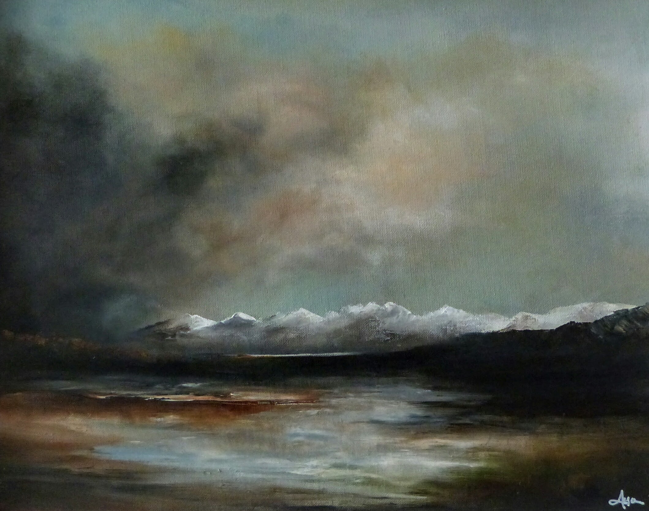 'Winter on Arran' by artist Alison Lyon