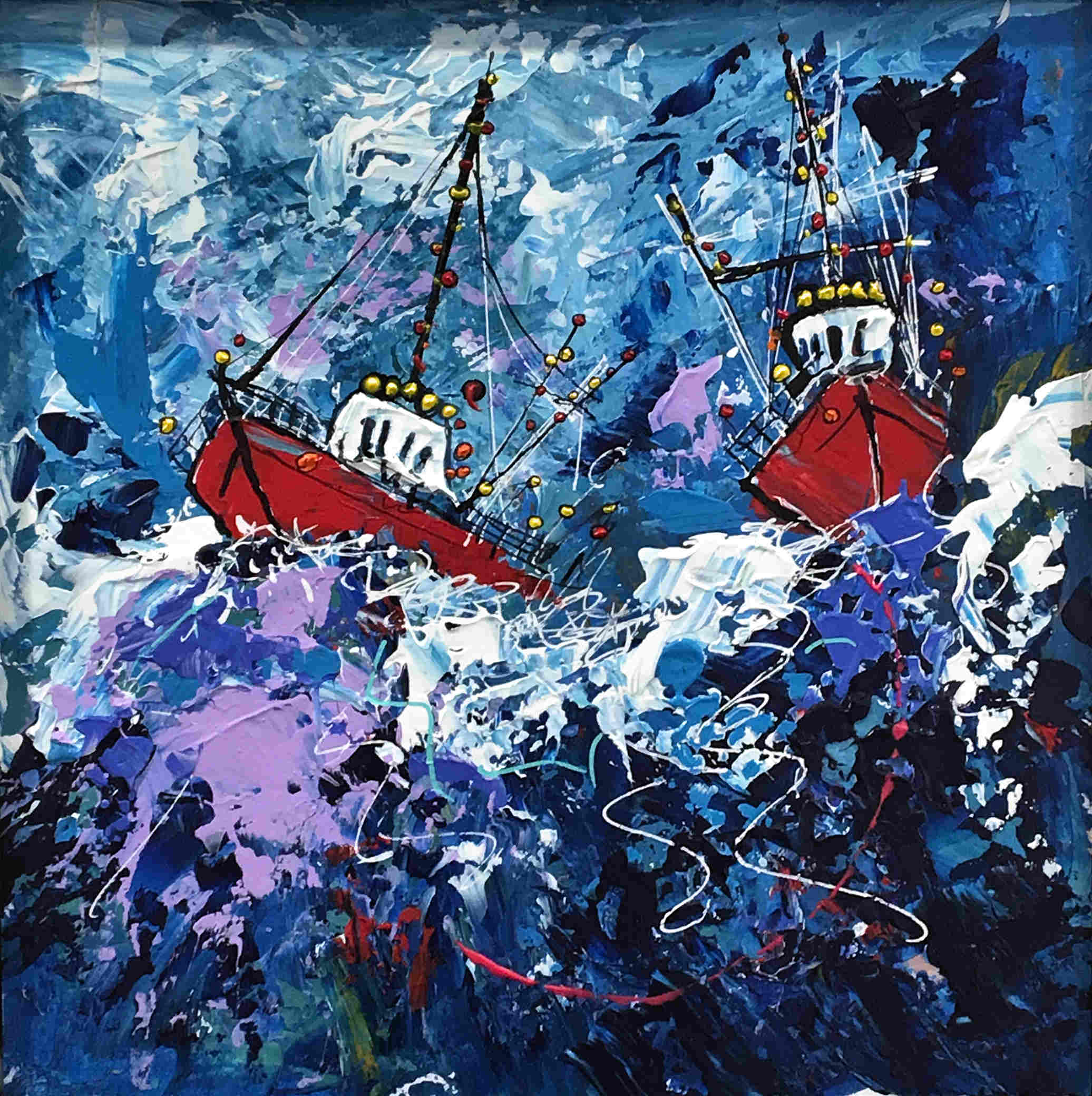 'Out at Sea, Journey Home' by artist Martin John Fowler