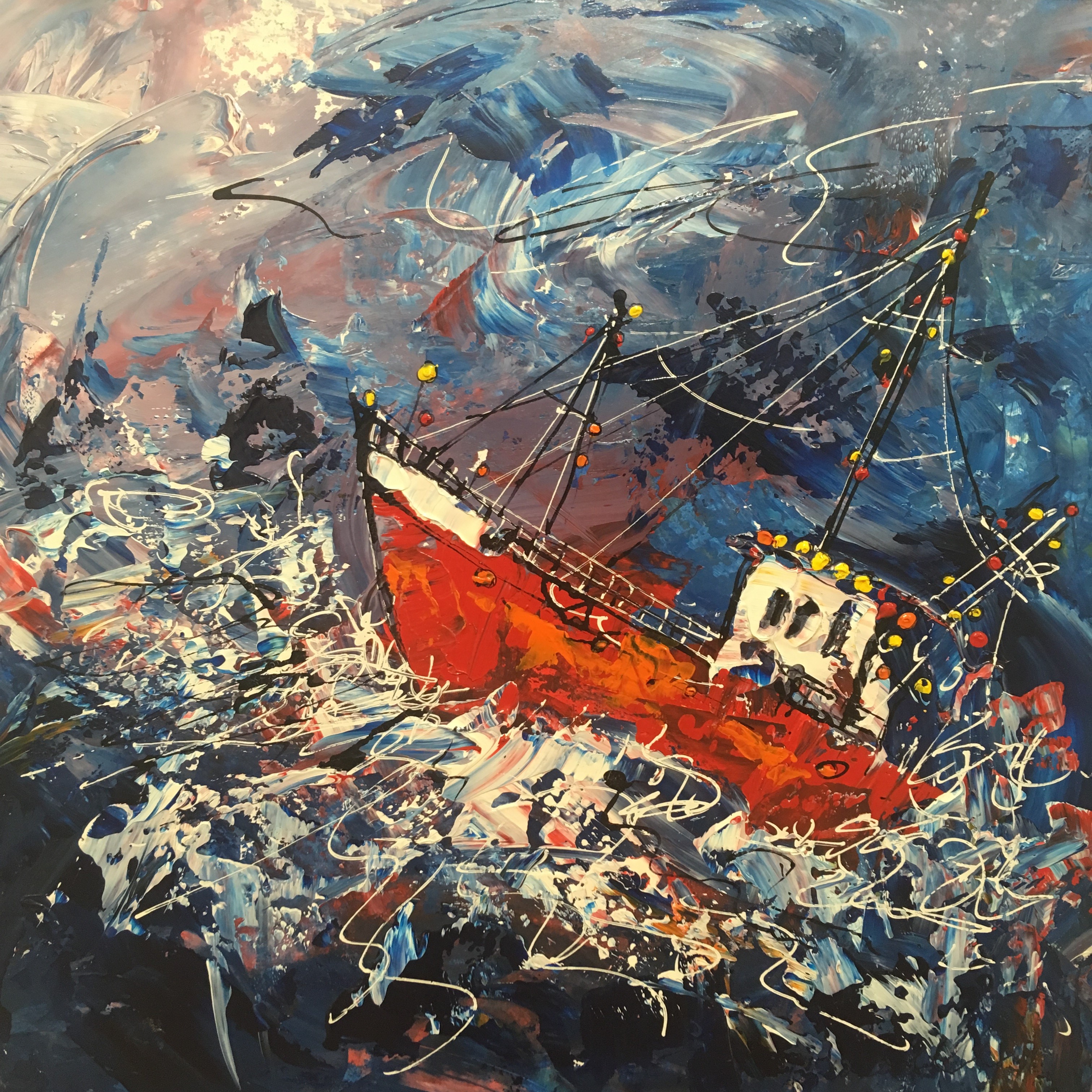 'Rough Seas' by artist Martin John Fowler