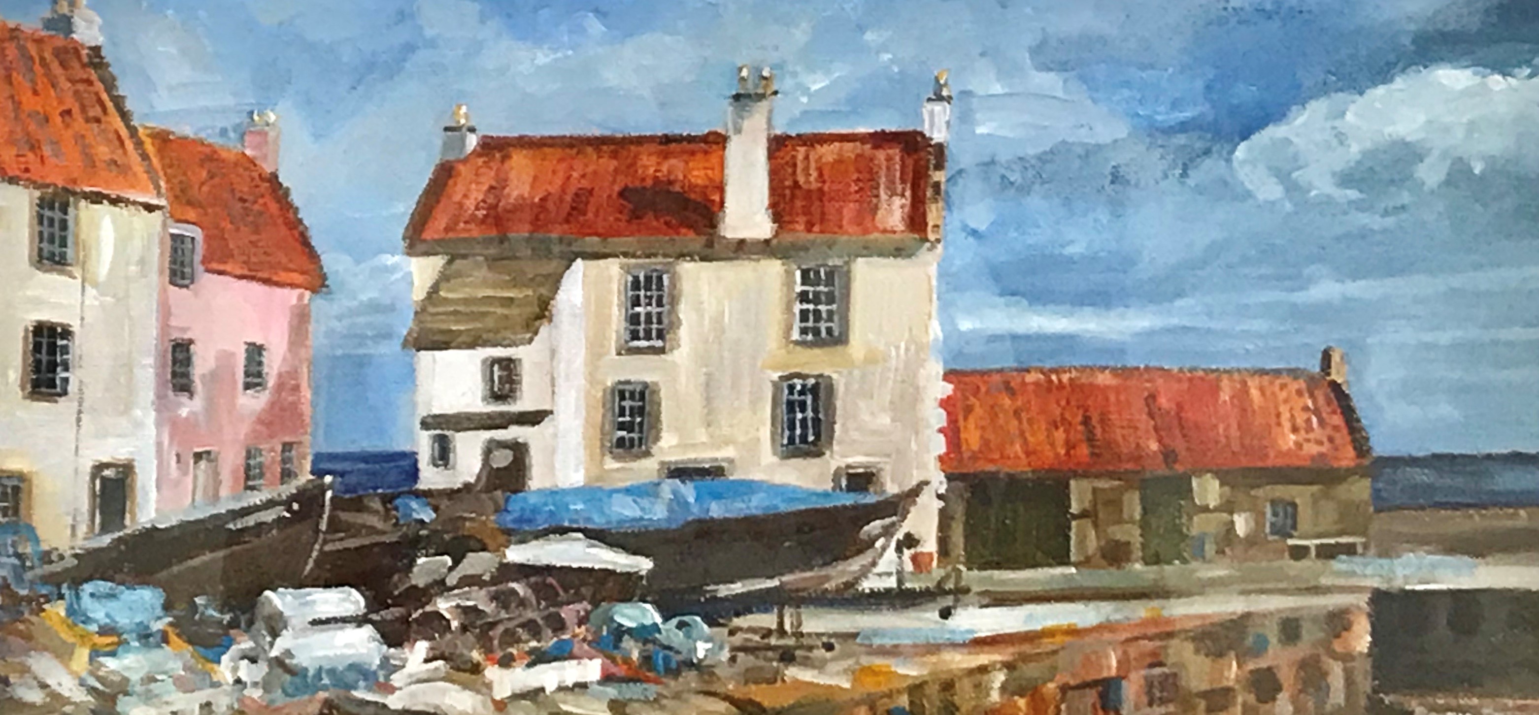'Pantiles, Pittenweem Harbour ' by artist Ronnie Russell