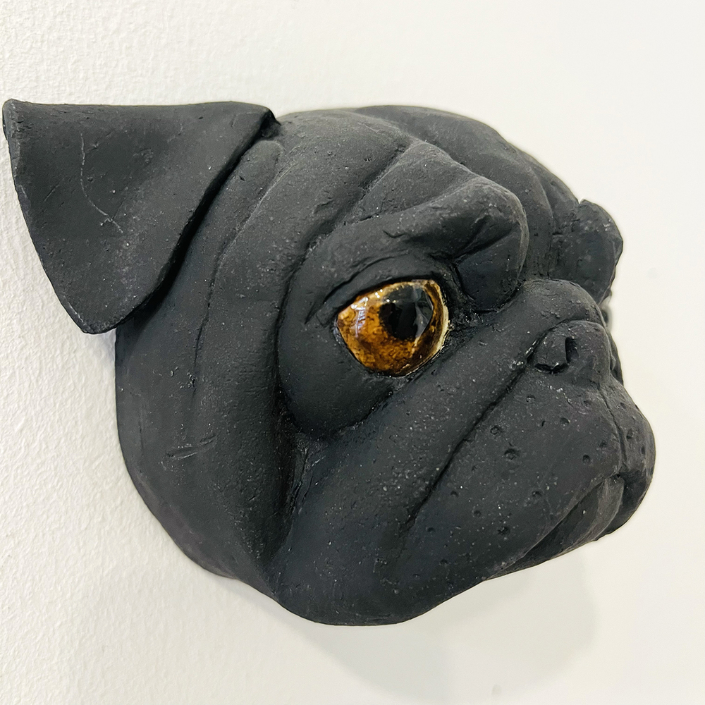 'Black Pug' by artist Alex Johannsen