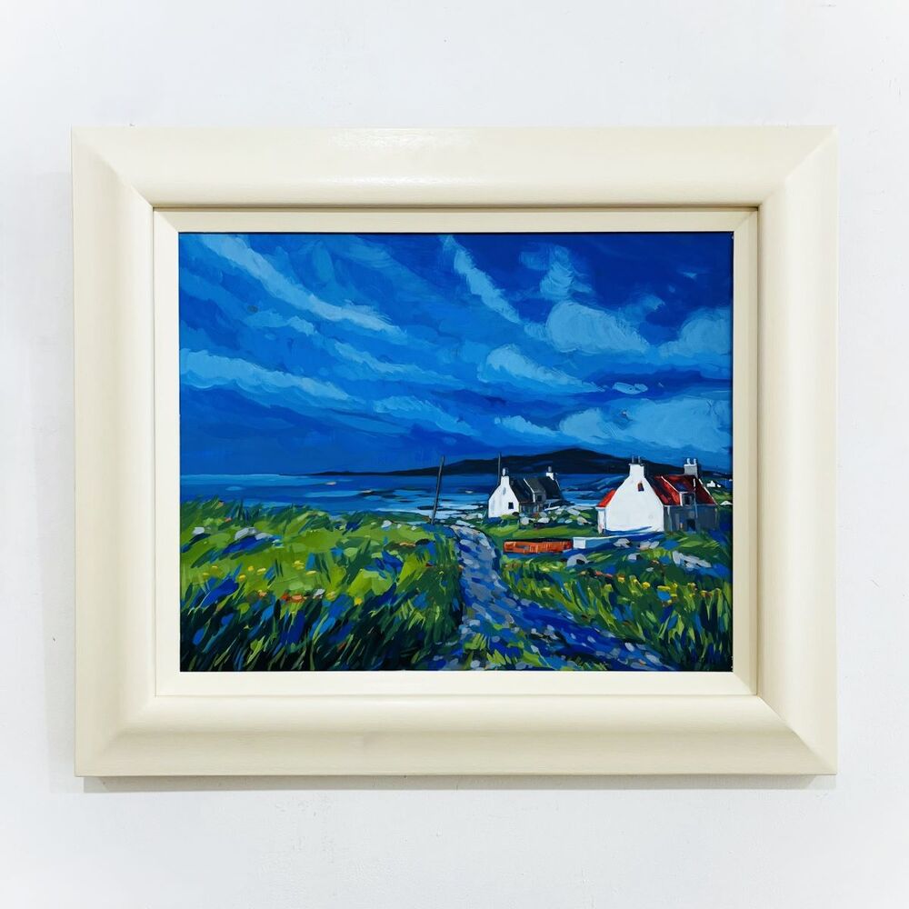 'Two Cottages, Eriskay' by artist Louise Dorian