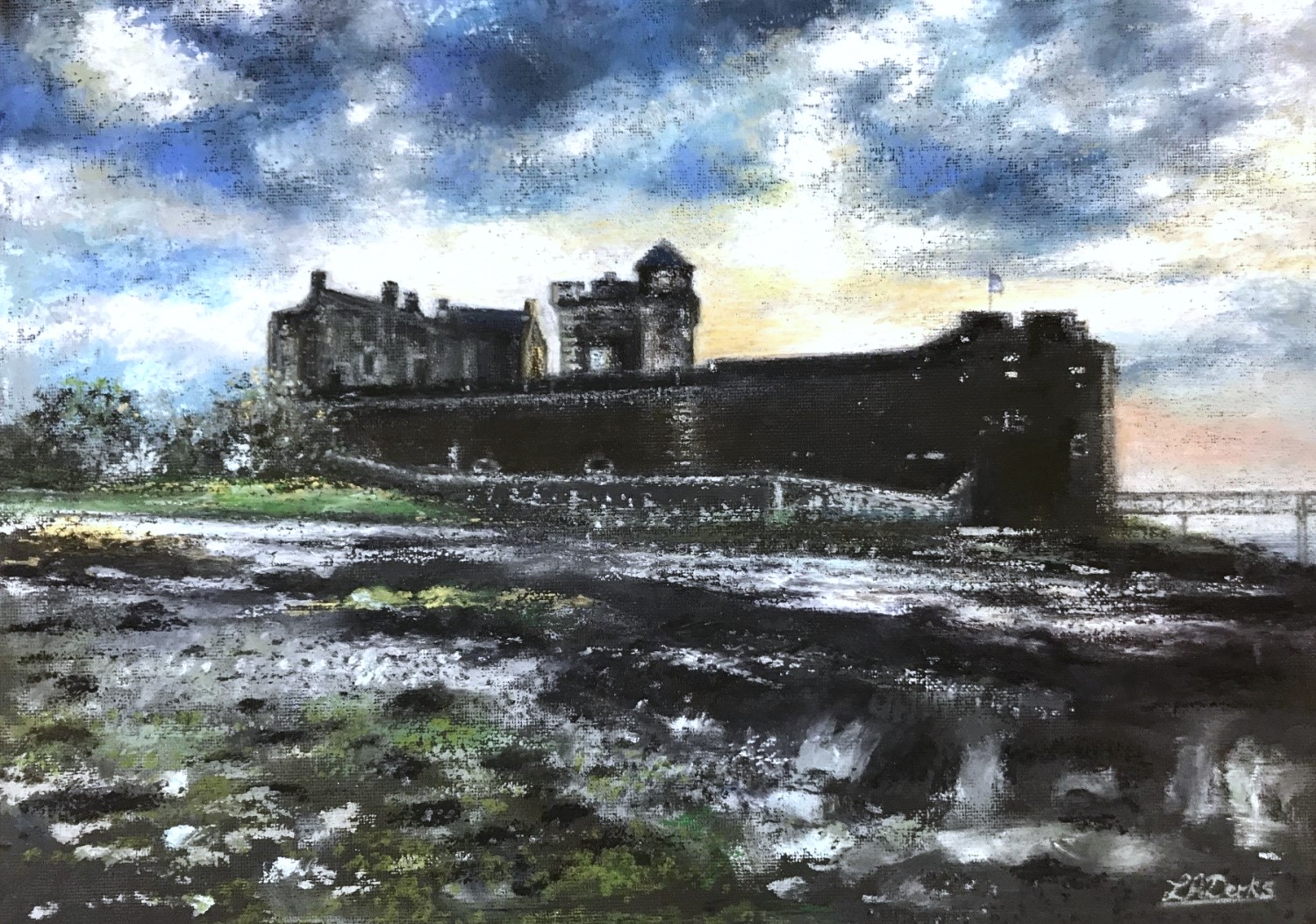 'Study of Blackness Castle' by artist Lesley Anne Derks