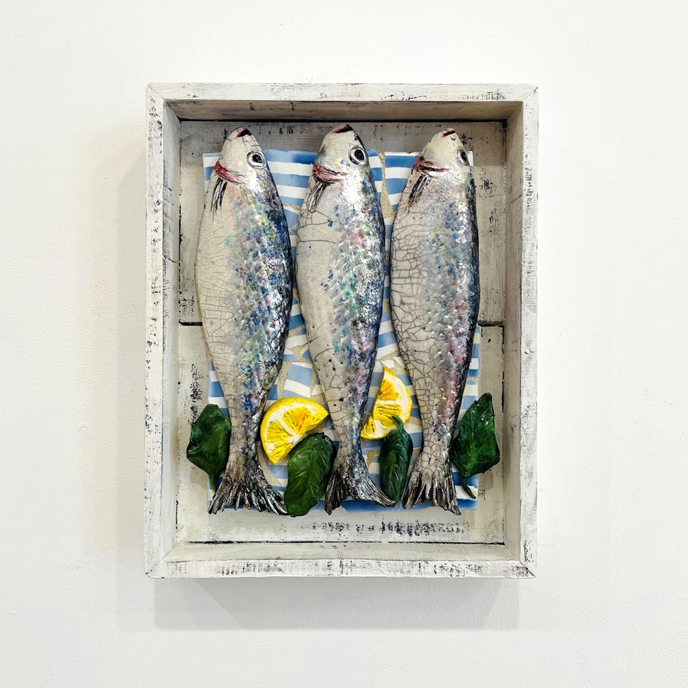 'Three Herrings and Lemon' by artist Diana Tonnison