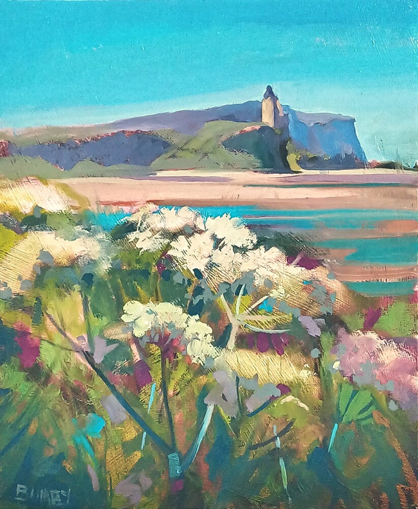 'Greenan Castle from Ayr' by artist Pamela Bumby