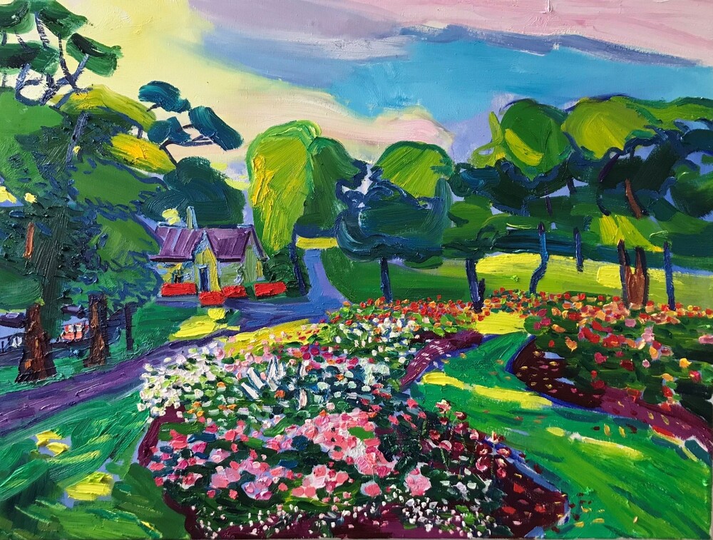 'End of the Day in Tollcross Park' by artist Shamil Ramazanov